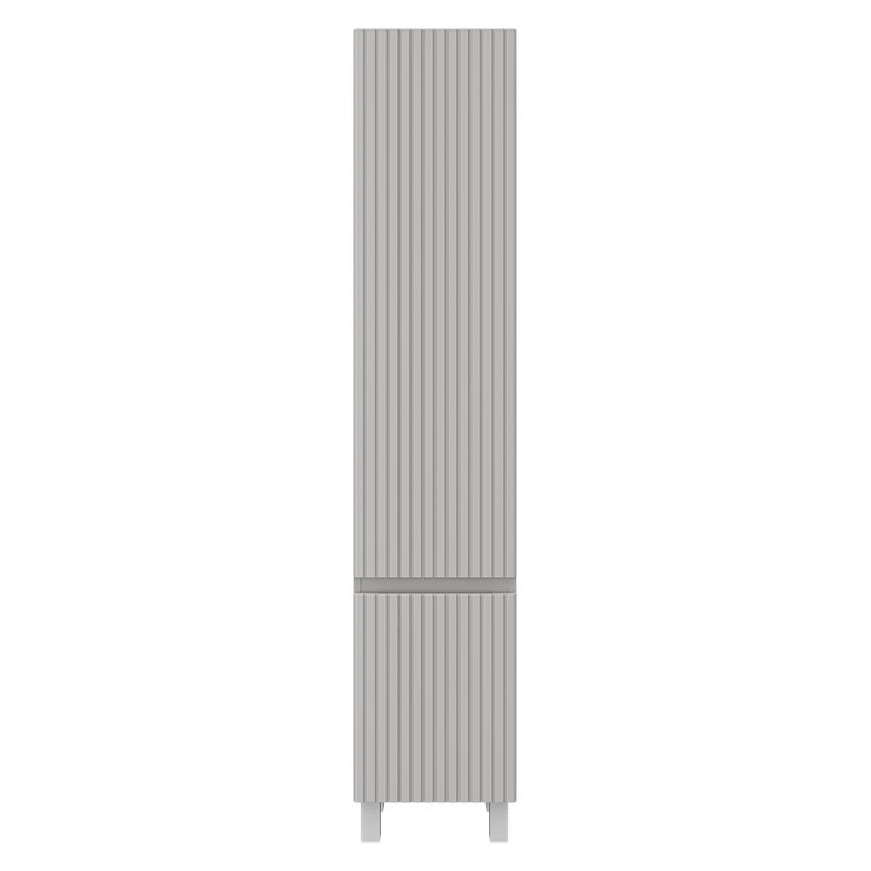 Шкаф-пенал для ванной Brevita Victory 35 универсальный правый / VIC-05035-500R серый шелк