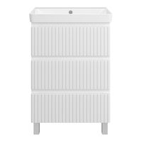 Тумба под раковину Brevita Victory 60 напольная с 3 ящ. / VIC-07060-0103Я белая матовая эмаль — 2