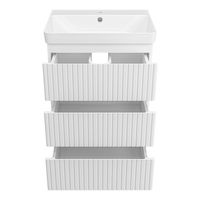 Тумба под раковину Brevita Victory 60 напольная с 3 ящ. / VIC-07060-0103Я белая матовая эмаль — 3