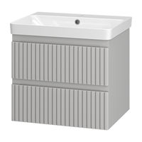 Тумба под раковину Brevita Victory 60 подвесная с 2 ящ. / VIC-07060-0302Я серый шелк — 1
