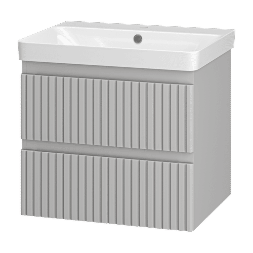 Тумба под раковину Brevita Victory 60 подвесная с 2 ящ. / VIC-07060-0302Я серый шелк