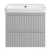 Тумба под раковину Brevita Victory 60 подвесная с 2 ящ. / VIC-07060-0302Я серый шелк — 2