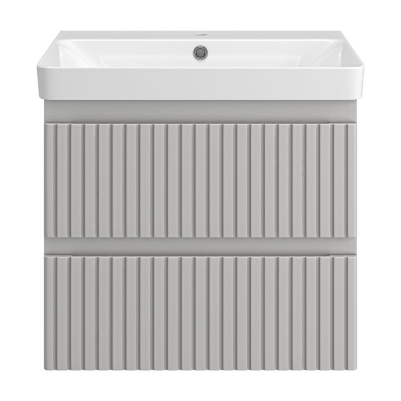 Тумба под раковину Brevita Victory 60 подвесная с 2 ящ. / VIC-07060-0302Я серый шелк