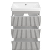 Тумба под раковину Brevita Victory 60 напольная с 3 ящ. / VIC-07060-50-03Я серый шелк — 3
