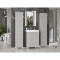 Тумба под раковину Brevita Victory 60 напольная с 3 ящ. / VIC-07060-50-03Я серый шелк — 5