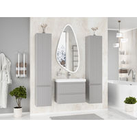 Тумба под раковину Brevita Victory 70 подвесная с 2 ящ./ VIC-07070-0302Я серый шелк — 5