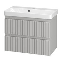 Тумба под раковину Brevita Victory 70 подвесная с 2 ящ./ VIC-07070-0302Я серый шелк — 1