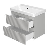 Тумба под раковину Brevita Victory 70 подвесная с 2 ящ./ VIC-07070-0302Я серый шелк — 4