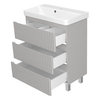 Тумба под раковину Brevita Victory 70 напольная с 3 ящ. / VIC-07070-50-03Я серый шелк — 4
