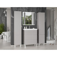 Тумба под раковину Brevita Victory 70 напольная с 3 ящ. / VIC-07070-50-03Я серый шелк — 5