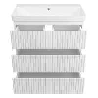 Тумба под раковину Brevita Victory 80 напольная с 3 ящ. / VIC-07080-0103Я белая матовая эмаль — 3