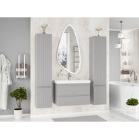 Тумба под раковину Brevita Victory 80 подвесная с 2 ящ. / VIC-07080-0302Я серый шелк — 5