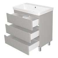 Тумба под раковину Brevita Victory 80 напольная с 3 ящ. / VIC-07080-50-03Я серый шелк — 4