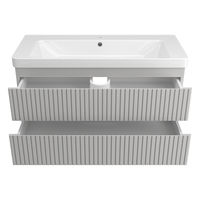 Тумба под раковину Brevita Victory 105 подвесная с 2 ящ. / VIC-07105-0302Я серый шелк — 3