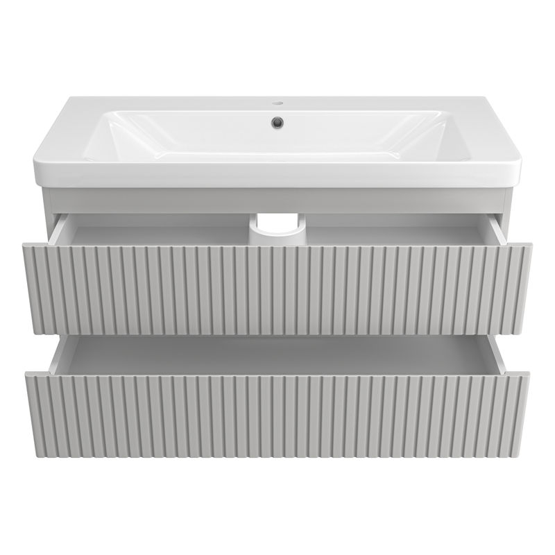 Тумба под раковину Brevita Victory 105 подвесная с 2 ящ. / VIC-07105-0302Я серый шелк