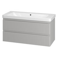 Тумба под раковину Brevita Victory 105 подвесная с 2 ящ. / VIC-07105-0302Я серый шелк — 1