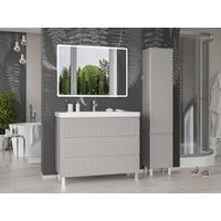 Тумба под раковину Brevita Victory 105 напольная с 3 ящ. / VIC-07105-50-03Я серый шелк — 5