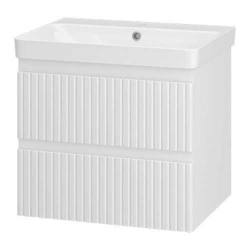 Тумба под раковину Brevita Victory 60 подвесная с 2 ящ. / VIC-09060-0102Я белая матовая эмаль