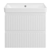 Тумба под раковину Brevita Victory 60 подвесная с 2 ящ. / VIC-09060-0102Я белая матовая эмаль — 2