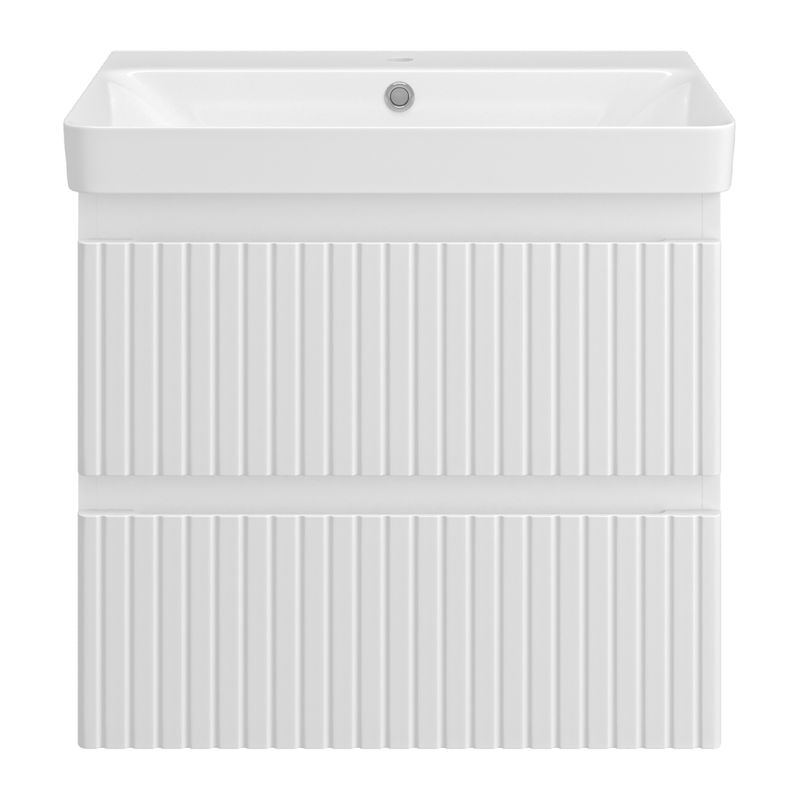 Тумба под раковину Brevita Victory 60 подвесная с 2 ящ. / VIC-09060-0102Я белая матовая эмаль