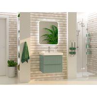 Тумба под раковину Brevita Victory 60 подвесная с 2 ящ. / VIC-09060-0802Я зеленая матовая эмаль — 5