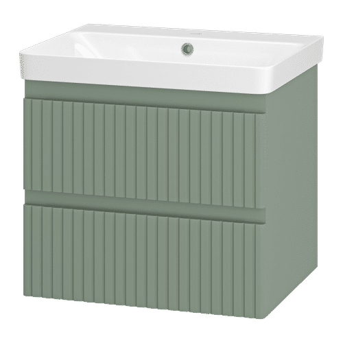 Тумба под раковину Brevita Victory 60 подвесная с 2 ящ. / VIC-09060-0802Я зеленая матовая эмаль