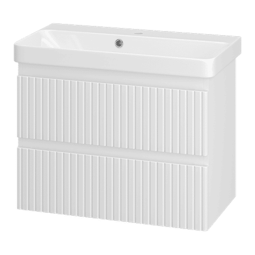 Тумба под раковину Brevita Victory 70 подвесная с 2 ящ. / VIC-09070-0102Я белая матовая эмаль