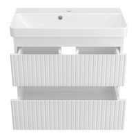 Тумба под раковину Brevita Victory 70 подвесная с 2 ящ. / VIC-09070-0102Я белая матовая эмаль — 4