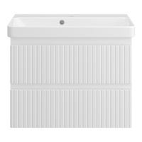 Тумба под раковину Brevita Victory 70 подвесная с 2 ящ. / VIC-09070-0102Я белая матовая эмаль — 2