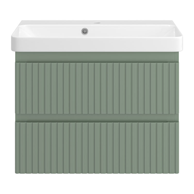 Тумба под раковину Brevita Victory 70 подвесная с 2 ящ. / VIC-09070-0802Я зеленая матовая эмаль