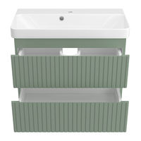 Тумба под раковину Brevita Victory 70 подвесная с 2 ящ. / VIC-09070-0802Я зеленая матовая эмаль — 3