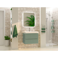 Тумба под раковину Brevita Victory 70 подвесная с 2 ящ. / VIC-09070-0802Я зеленая матовая эмаль — 5