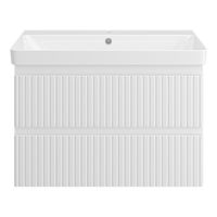 Тумба под раковину Brevita Victory 80 подвесная с 2 ящ. / VIC-09080-0102Я белая матовая эмаль — 2