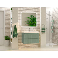 Тумба под раковину Brevita Victory 80 подвесная с 2 ящ. / VIC-09080-0802Я зеленая матовая эмаль — 5