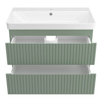 Тумба под раковину Brevita Victory 80 подвесная с 2 ящ. / VIC-09080-0802Я зеленая матовая эмаль — 3