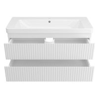 Тумба под раковину Brevita Victory 105 подвесная с 2 ящ. / VIC-09105-0102Я белая матовая эмаль — 3