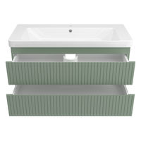 Тумба под раковину Brevita Victory 105 подвесная с 2 ящ. / VIC-09105-0802Я зеленая матовая эмаль — 4