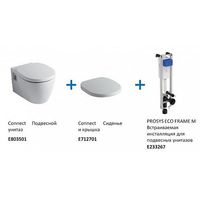 Унитаз подвесной с инсталляцией Ideal Standard Connect W220101 (E803501; E712701; E233267) — 2