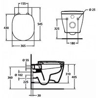 Унитаз подвесной с инсталляцией Ideal Standard Connect W220101 (E803501; E712701; E233267) — 8