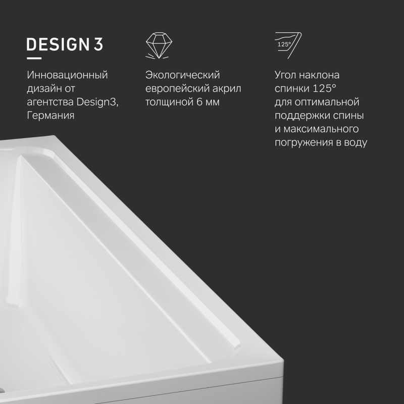 Акриловая ванна AM.PM Inspire V2.0 W52A-170-075W-A 170×75