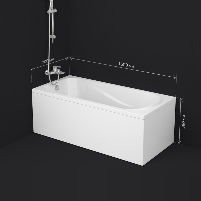 W76A-150-070W-A Sense New, ванна акриловая А0 150х70, см