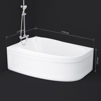 Акриловая ванна AM.PM Like W80A-170R110W-A 170×110 R ассиметричная — 8