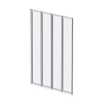Шторка на ванну AM.PM Like 100×140 поворотно-складная / W80BS-100-140CT хром + прозрачное стекло — 1