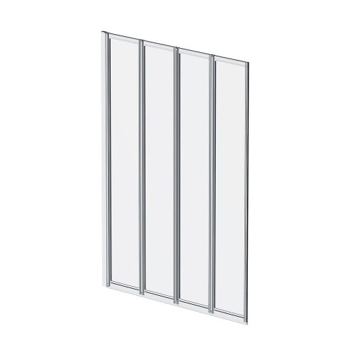 Шторка на ванну AM.PM Like 100×140 поворотно-складная / W80BS-100-140CT хром + прозрачное стекло