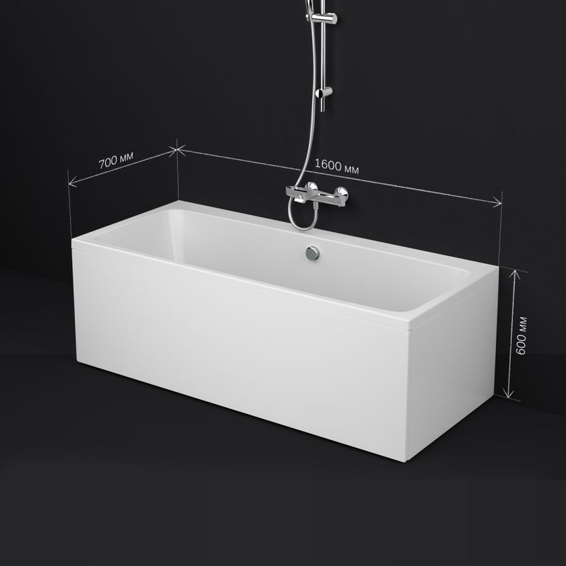 W84A-160-070W-A Func Ванна акриловая 160х70