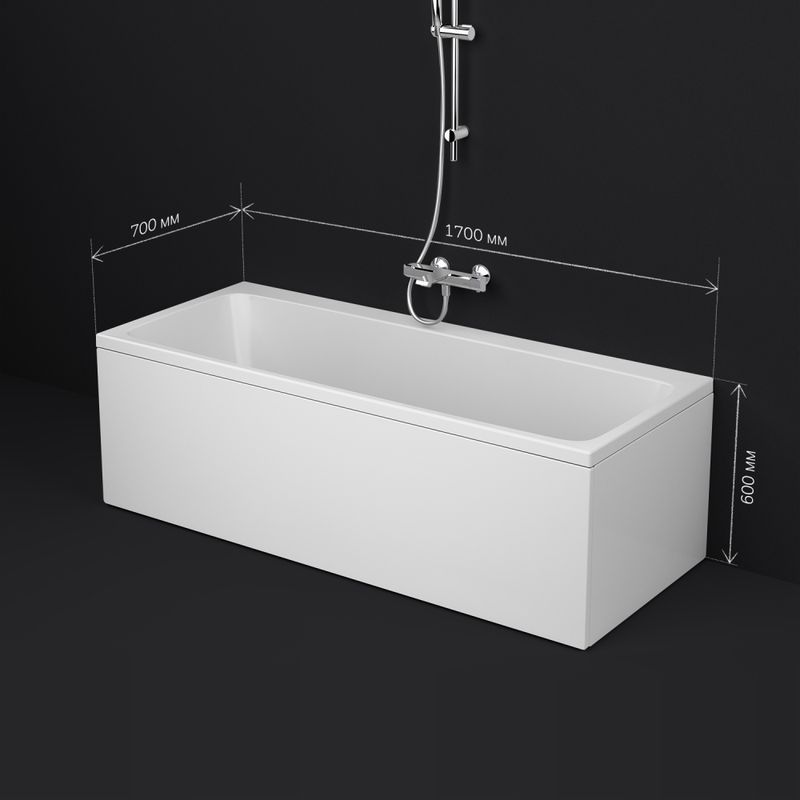 W84A-170-070W-A Func Ванна акриловая 170х70