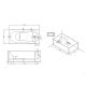 W88A-150-070W-A X-Joy, ванна акриловая A0 150x70 см, шт