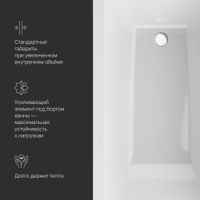 Акриловая ванна AM.PM Gem W93A-150-070W-A 150×70 — 6