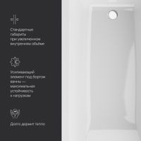 Акриловая ванна AM.PM Gem W93A-170-075W-A 170×75 — 6