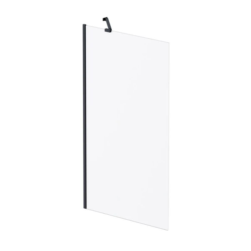 Шторка на ванну AM.PM Gem 80×140 неподвижная / W90BS-080-140BM черный + матовое стекло